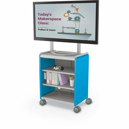 Mooreco Compass Cabinet Midi H2 With TV Mount Blue 66.1in H x 28.4in W x 19.2in D B2A1E1D1A0